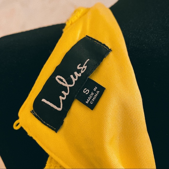 🛍Lulu’s eyelet yellow mini dress 👗 - Picture 6 of 6